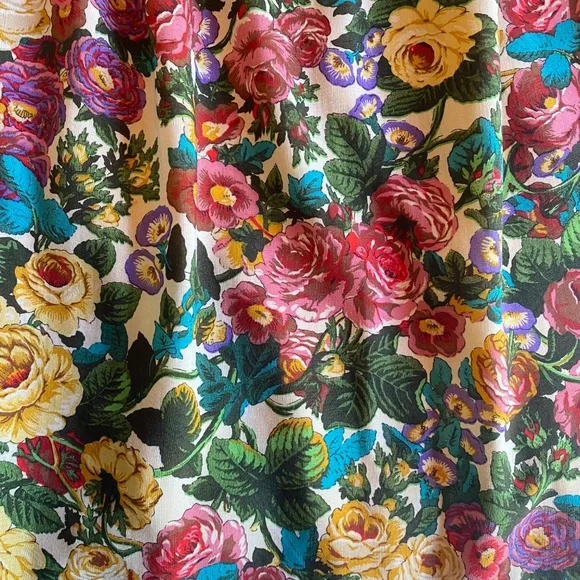 Vintage Geiger Knee Length Floral Skirt Sz 40/US 8 Cottagecore Romantic Summer - Picture 4 of 13